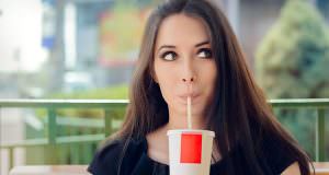 girl drinking soda